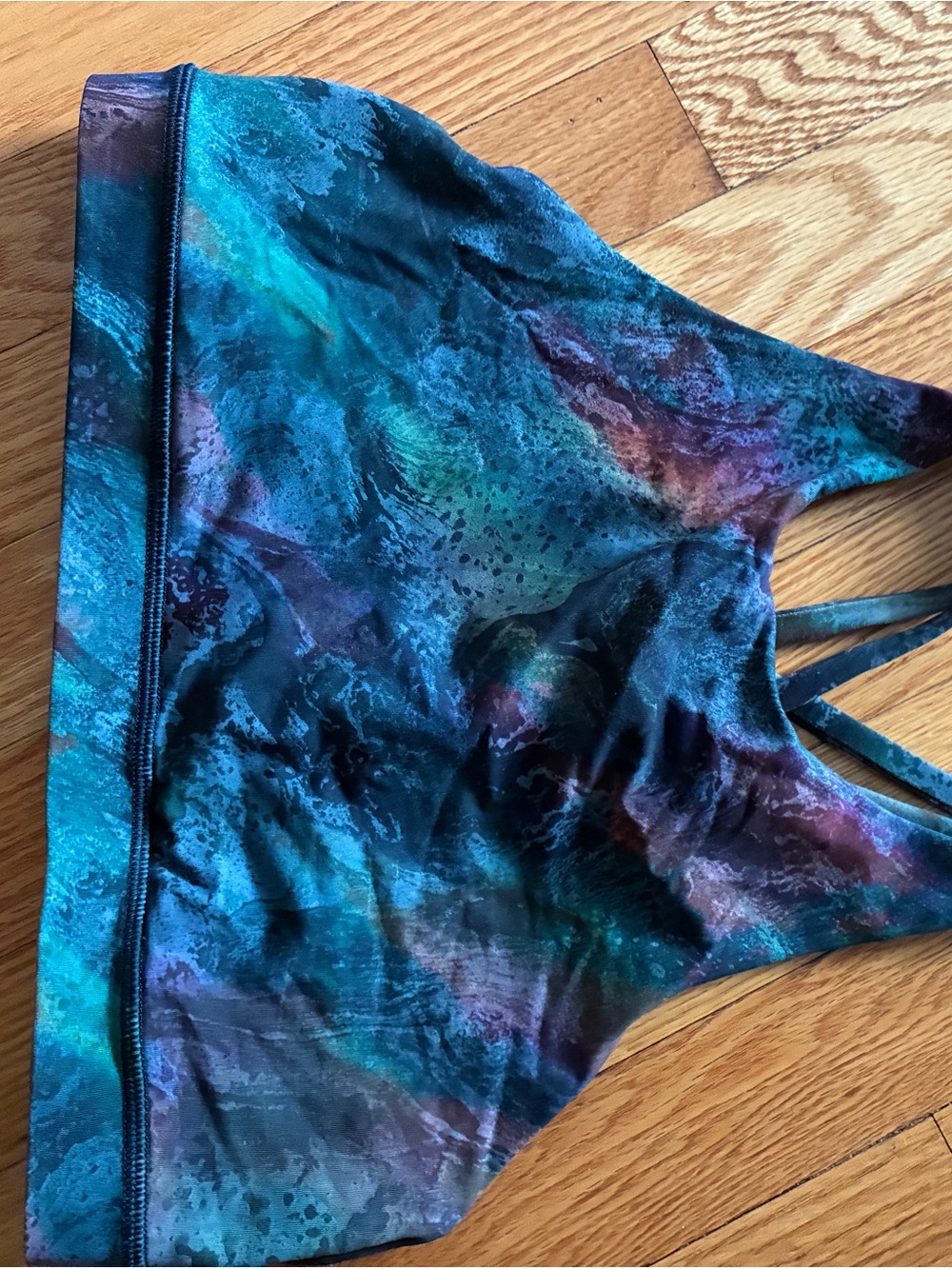 lululemon athletica Teal Blue Purple Multi Strappy Sports Bra